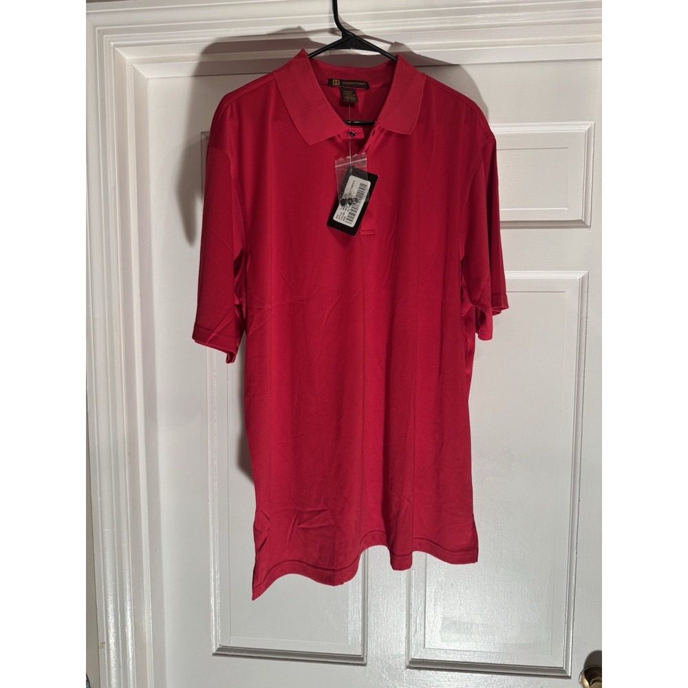 Harriton XL/TG Snap Close Polo Shirt